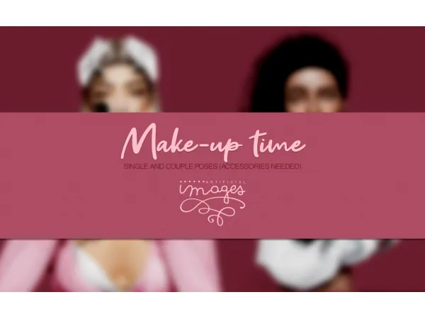 Mix [artificial_images] Make up time pack by simsfinds - The Sims 4 Custom Content