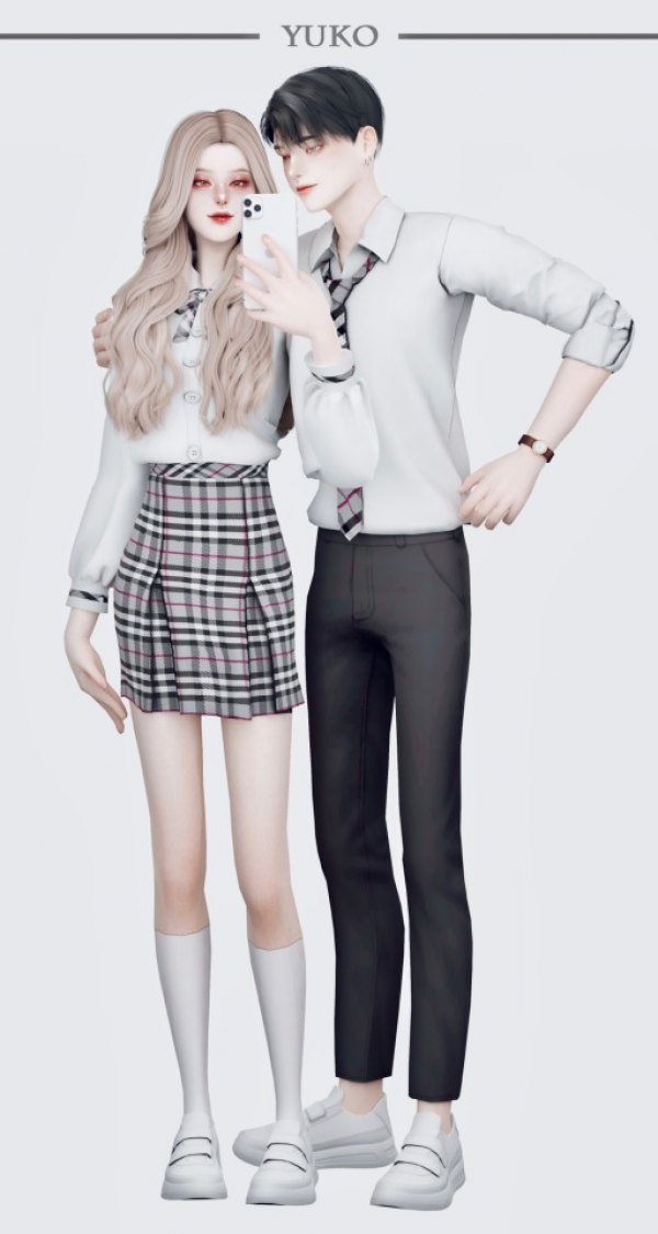 Alpha [Yuko] Uniforms Set by simsfinds - The Sims 4 Custom Content