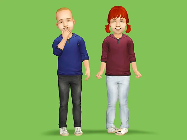 Sweater Hoodie Henley Mementos 4t2 Rope Basic Denim Jeans - The Sims 2 Custom Content
