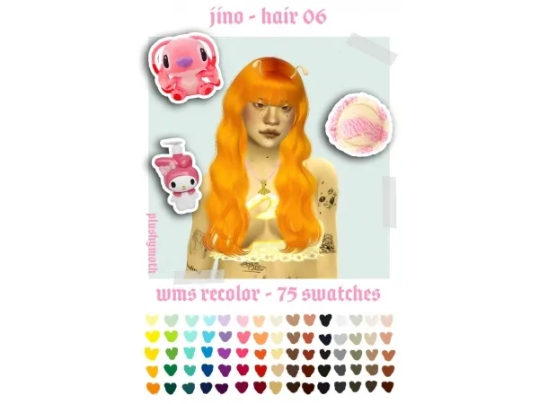 Mix jinos hair 06 (wms) - The Sims 4 Custom Content
