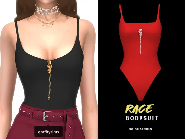 Alpha Race Bodysuit - The Sims 4 Custom Content