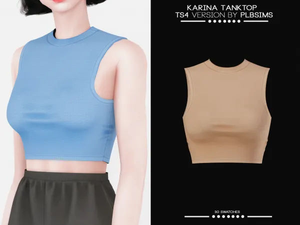 Alpha Karina Tanktop - The Sims 4 Custom Content