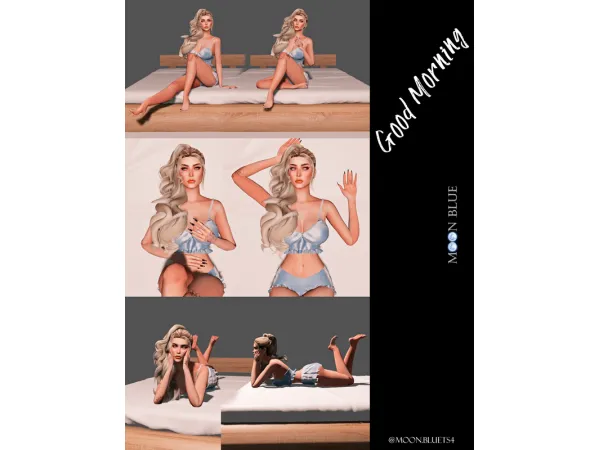Mix Good Morning MOON BLUE - The Sims 4 Custom Content