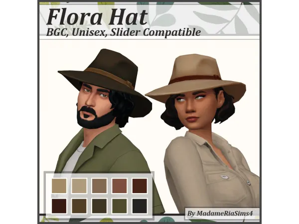 Maxis Match Flora Hat by MadameRia - The Sims 4 Custom Content