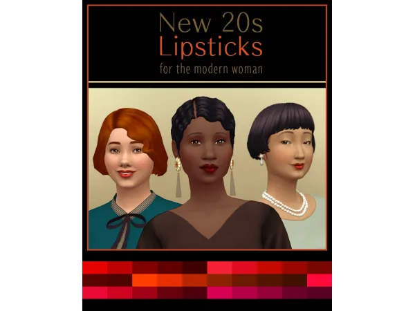 Maxis Match New 20s Lipsticks for the modern woman - The Sims 4 Custom Content