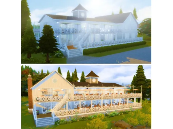 Maxis Match Fishermans Bay Restaurant NO ghostlycc - The Sims 4 Custom Content