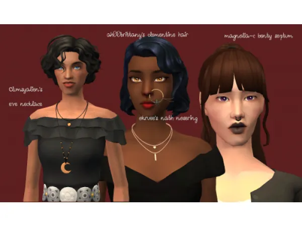 clumsyaliens eve necklace - The Sims 2 Custom Content