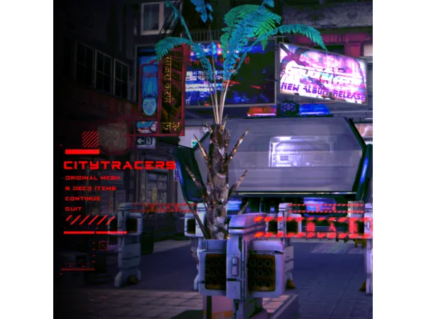 Alpha eunho cyberpunk police prop set - The Sims 4 Custom Content