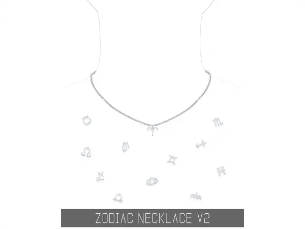 Alpha ZODIAC NECKLACE (V2) - The Sims 4 Custom Content