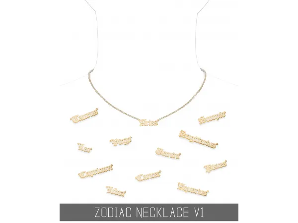 Alpha ZODIAC NECKLACE (V1) - The Sims 4 Custom Content
