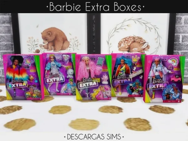 Alpha Barbie Extra Boxes - The Sims 4 Custom Content
