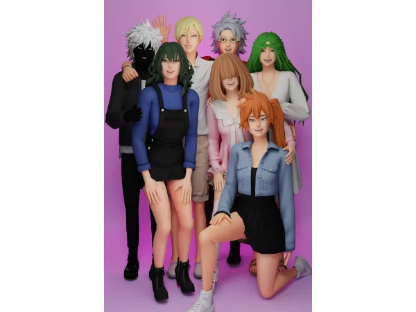 Maxis Match My Hero Academia Hair Pack 2 - The Sims 4 Custom Content