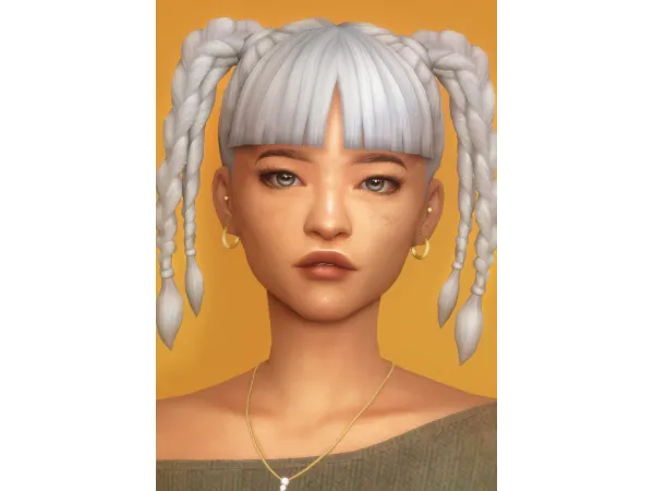 Maxis Match billie braids by dogsill - The Sims 4 Custom Content