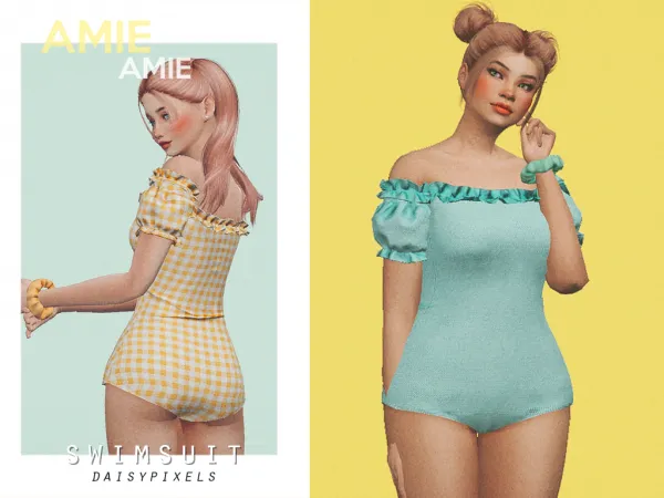 Alpha Amie Swimsuit ( ) - The Sims 4 Custom Content