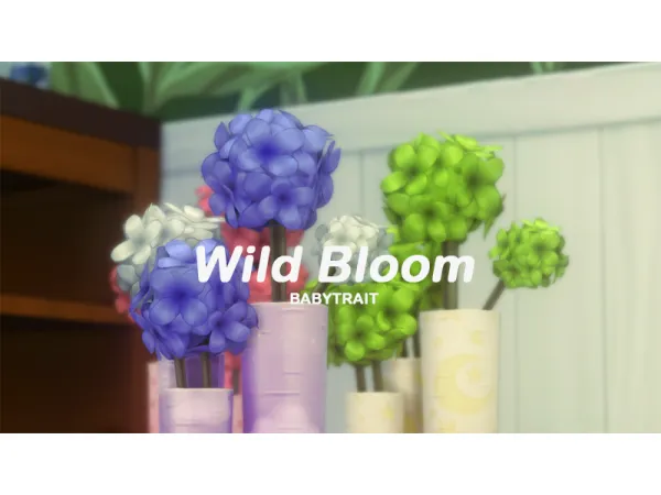 Maxis Match WILD BLOOM BG RE COLOUR by babytrait - The Sims 4 Custom Content