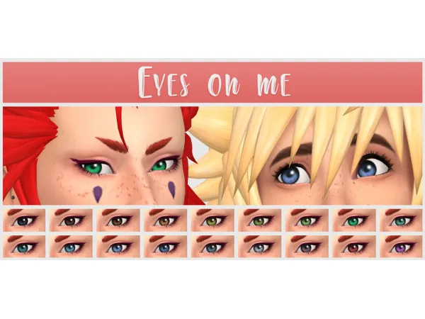 Maxis Match Eyes on me (EA colors) by Raccoonium - The Sims 4 Custom Content