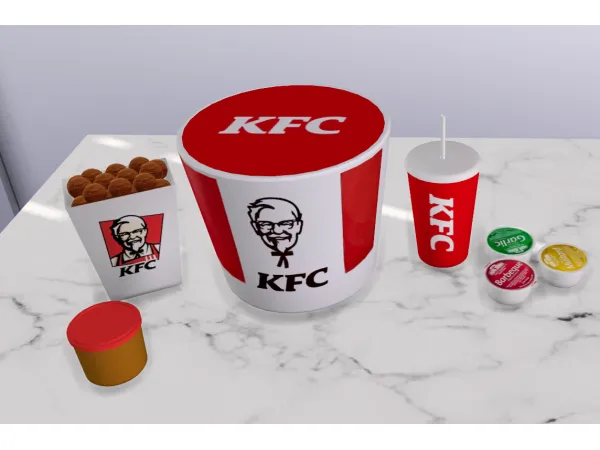 Alpha Fast Food Set - The Sims 4 Custom Content