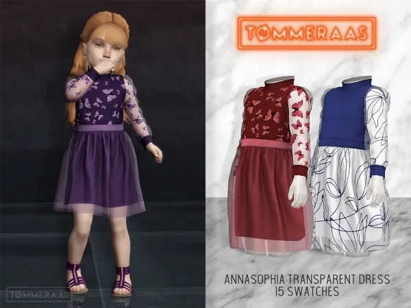 Alpha TØMMERAAS Annasophia Dress (17) - The Sims 4 Custom Content