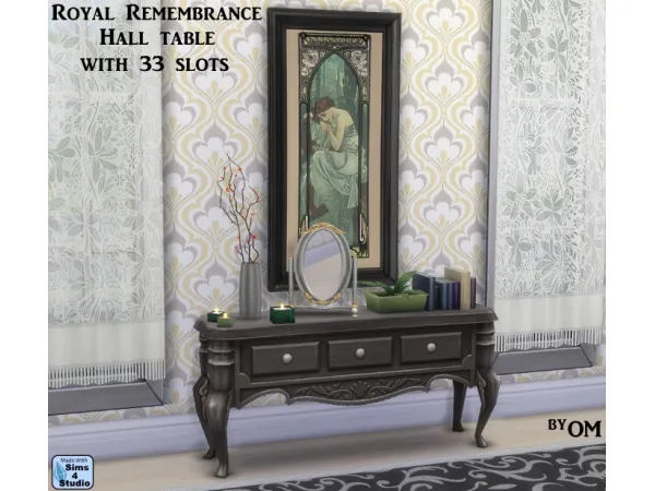 Maxis Match Royal Remembrance Hall Table - The Sims 4 Custom Content