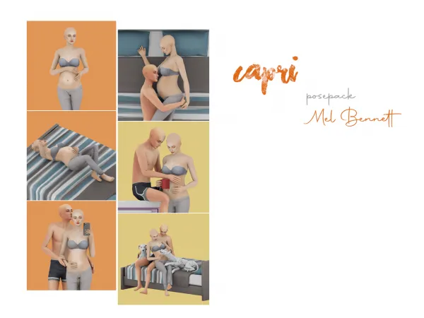Mix Capri Posepack - The Sims 4 Custom Content