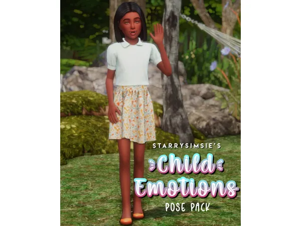 Maxis Match Child Emotions Pose Pack by StarrySimsie - The Sims 4 Custom Content