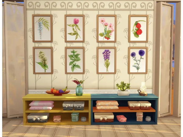 Maxis Match HoneyHerbs Painting (Snowy Escape) by Tianella - The Sims 4 Custom Content