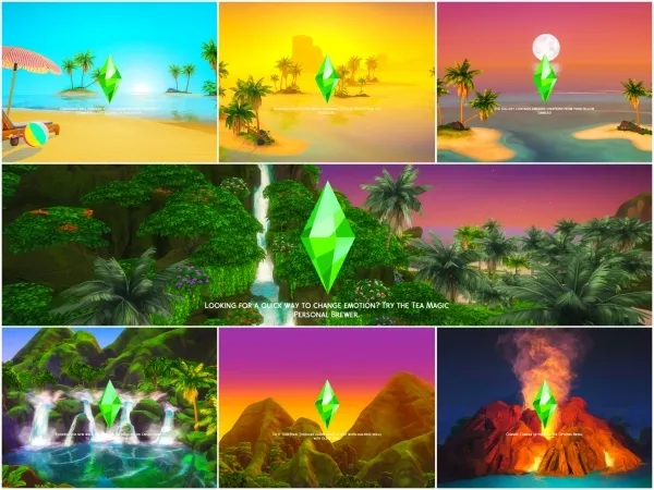 Maxis Match Sulani Loading Screens by katverse - The Sims 4 Custom Content