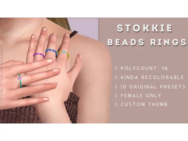 BEADS RINGS - The Sims 3 Custom Content