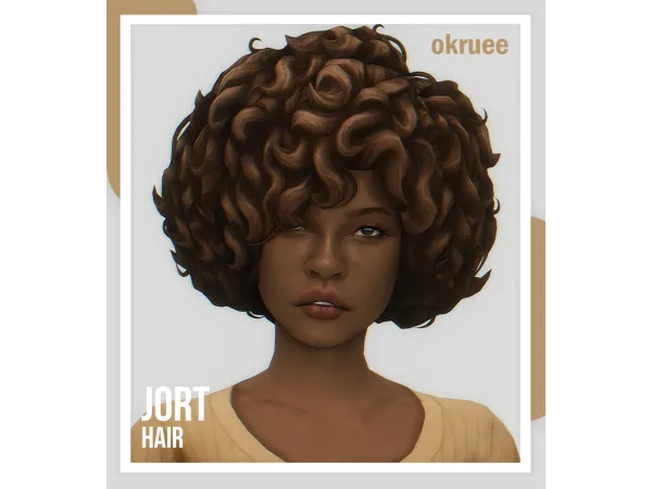 Maxis Match jort hair by okruee - The Sims 4 Custom Content