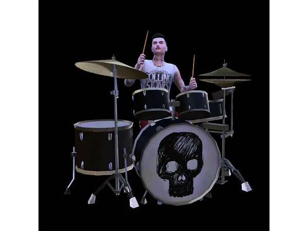 Maxis Match Drum kit set - The Sims 4 Custom Content
