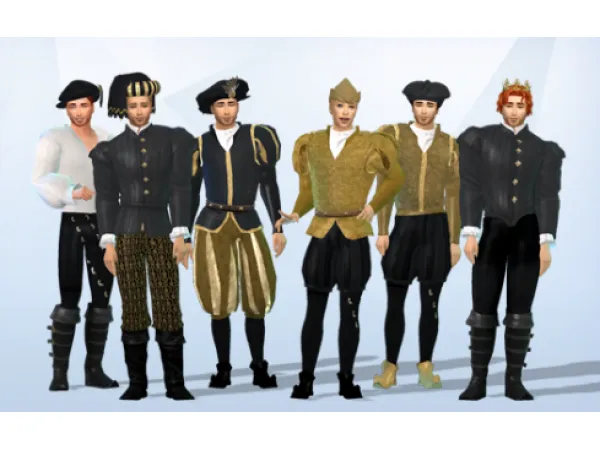 Maxis Match Tudor Separates Noble Men - The Sims 4 Custom Content