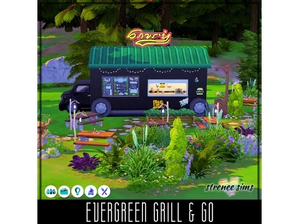 Maxis Match Evergreen Grill Go - The Sims 4 Custom Content