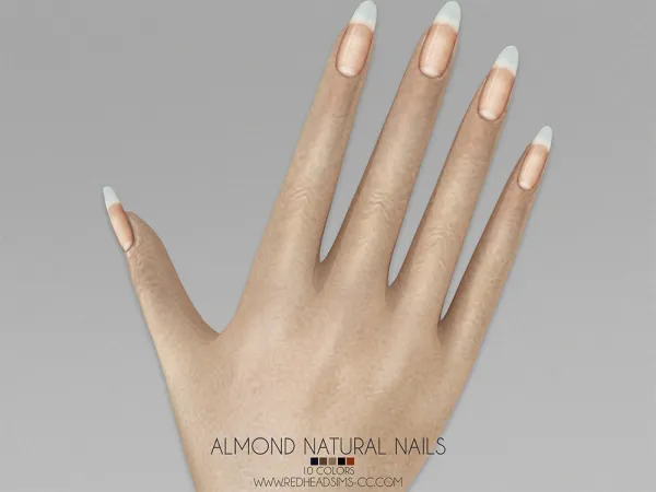 Alpha ALMOND NATURAL NAILS - The Sims 4 Custom Content
