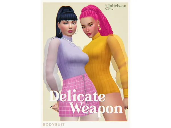 Maxis Match Delicate Weapon Bodysuit by Joliebean by Joliebean - The Sims 4 Custom Content
