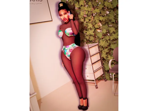 Alpha TB_DriveYouCrazyjumpsuit by simsfinds - The Sims 4 Custom Content