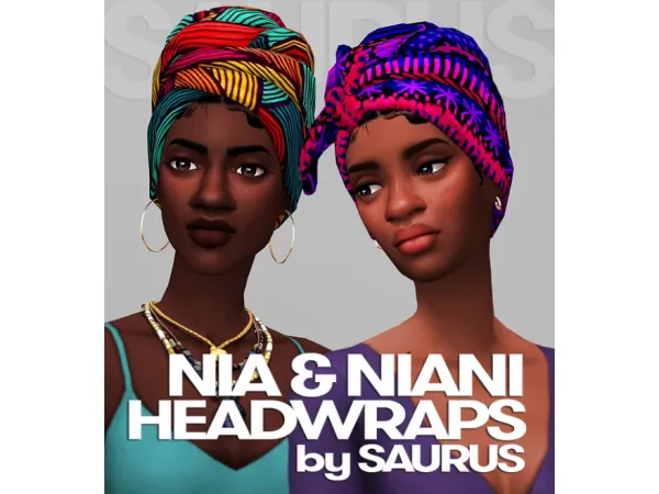 Maxis Match Nia Niani Headwraps by Saurus - The Sims 4 Custom Content