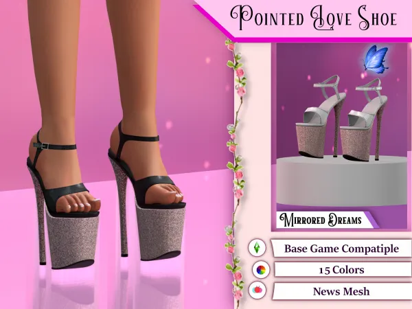 Alpha Pointed Love Shoe (Slider) - The Sims 4 Custom Content
