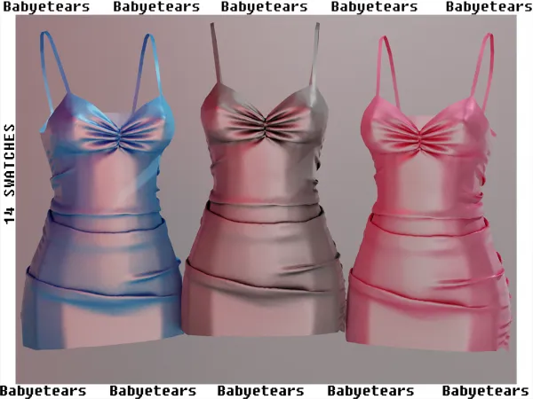 Alpha Satin dress Norm - The Sims 4 Custom Content