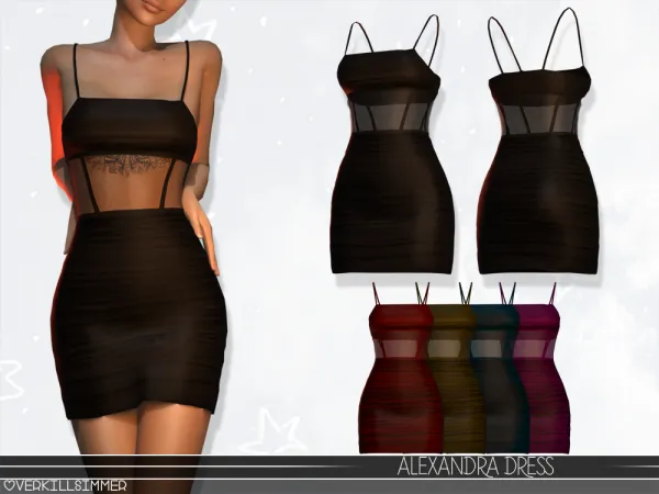 Alpha Alexandra Dress - The Sims 4 Custom Content