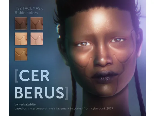 CERBERUS Face Cyberware - The Sims 2 Custom Content