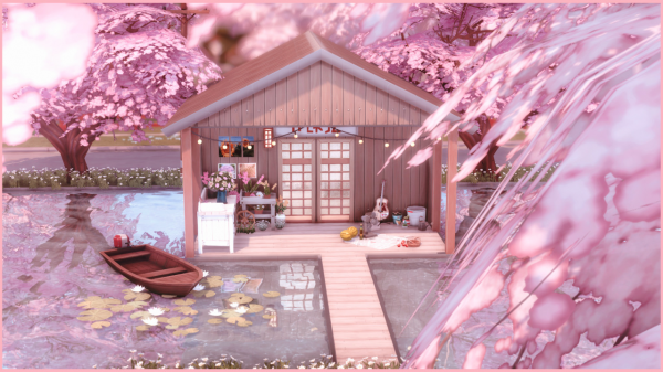 Alpha Japanese style summer home v1 v2 by simsfinds - The Sims 4 Custom Content