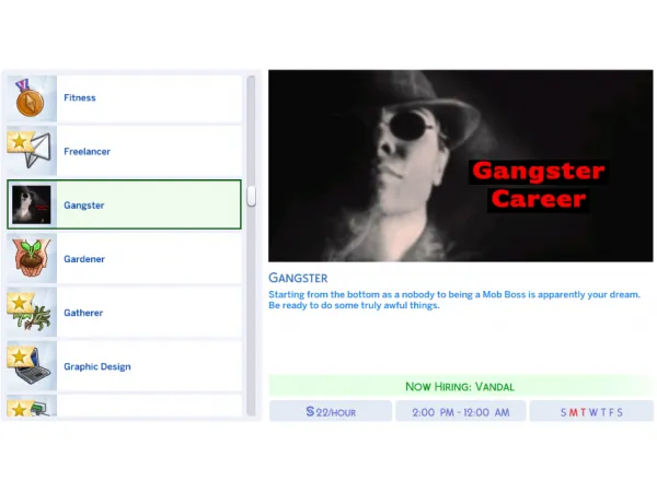 Maxis Match Gangster Career by SimsStories13 - The Sims 4 Custom Content