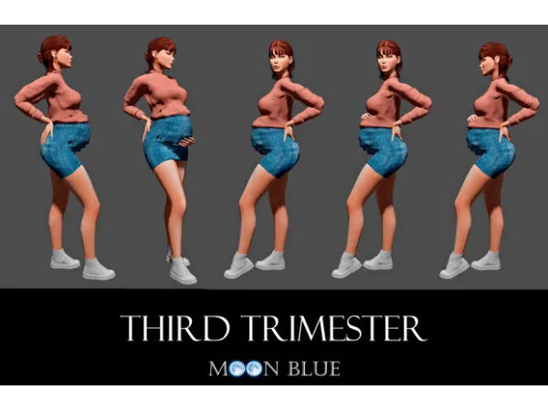 Mix Third Trimester MOON BLUE - The Sims 4 Custom Content