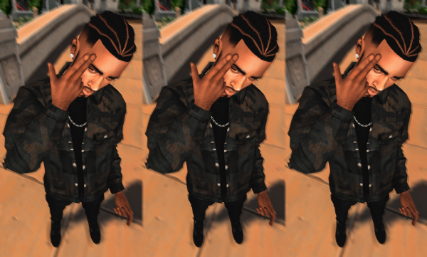 Alpha Omari Hair by simsfinds - The Sims 4 Custom Content