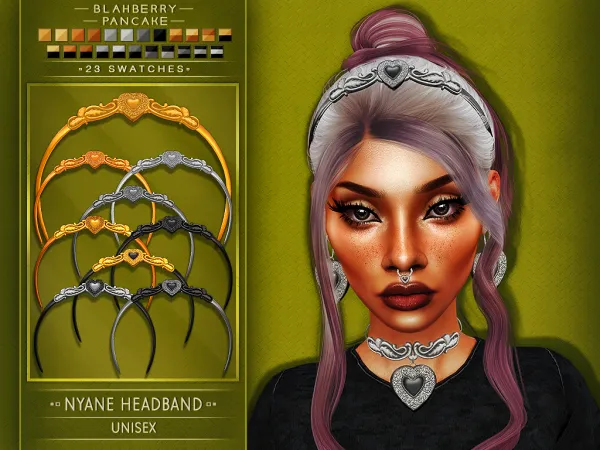 Alpha BlahberryPancake Nyane Headband (unisex) by blahberry-pancake - The Sims 4 Custom Content