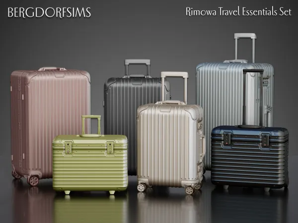Alpha Rimowa Travel Essentials Set - The Sims 4 Custom Content