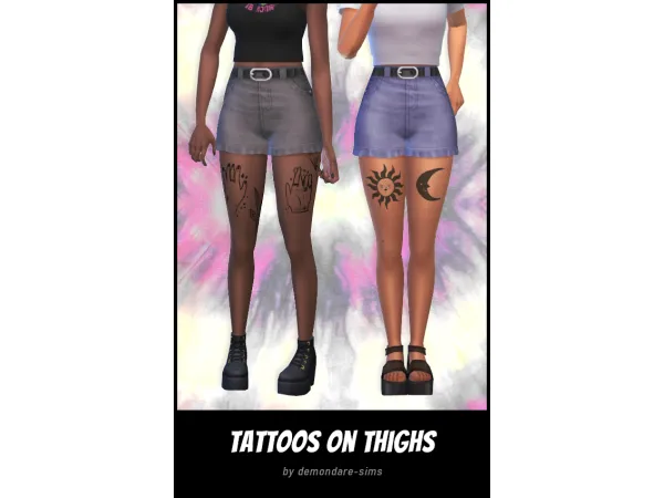Mix [demondare sims]TattoosOnThighs - The Sims 4 Custom Content