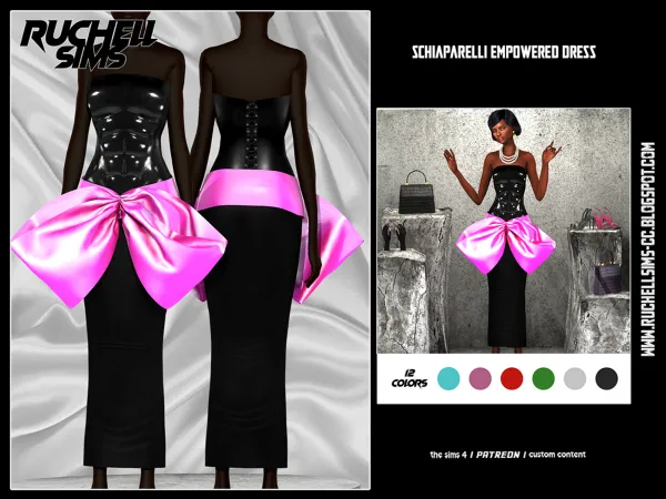 Alpha Empowered Dress by ruchellsims - The Sims 4 Custom Content
