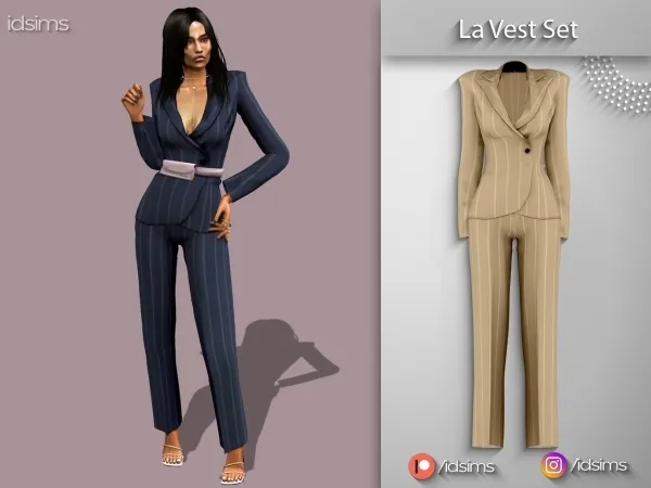 Alpha La vest Set by polygoncouture - The Sims 4 Custom Content