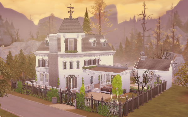Maxis Match Addams Family House by meguita - The Sims 4 Custom Content